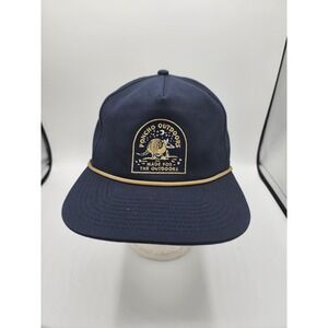 Poncho Outdoors Armadillo Rope Hat Navy Blue Slightly Curved Brim Snapback